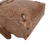 Balenciaga Brown Leather Paper Bag Tote City Handbag