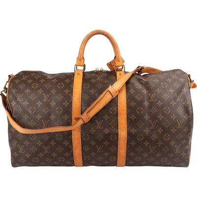 Louis Vuitton Monogram Canvas Keepall 55 Bandoulière Travel Bag