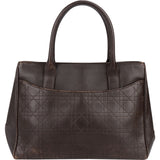 Christian Dior Quilted Cannage Leather D Buckle Shopping Tote Handbag