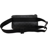 Gucci Black Monogram GG Canvas Supreme Belt Crossbody Bag