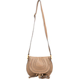 Chloé Grained Leather Marcie Saddle Zip Around Crossbody Bag