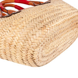Balenciaga Raffia Leather Panier Basket Handbag