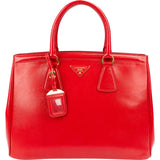 Prada Saffiano Vernice Leather Large Galleria Tote Handbag
