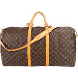 Louis Vuitton Monogram Canvas Keepall 60 Bandoulière Travel Bag