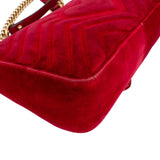 Gucci Velvet Matelassé GG Marmont Crossbody Bag