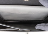 Prada Grey Saffiano Leather Lock Crossbody Bag