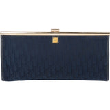 Christian Dior Oblique Trotter Monogram Canvas Kiss Lock Clutch