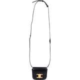 Celine Shiny Calfskin Mini Triomphe Crossbody Bag