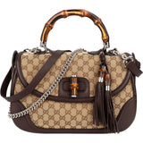 Gucci Monogram GG New Bamboo Top Handle Handbag
