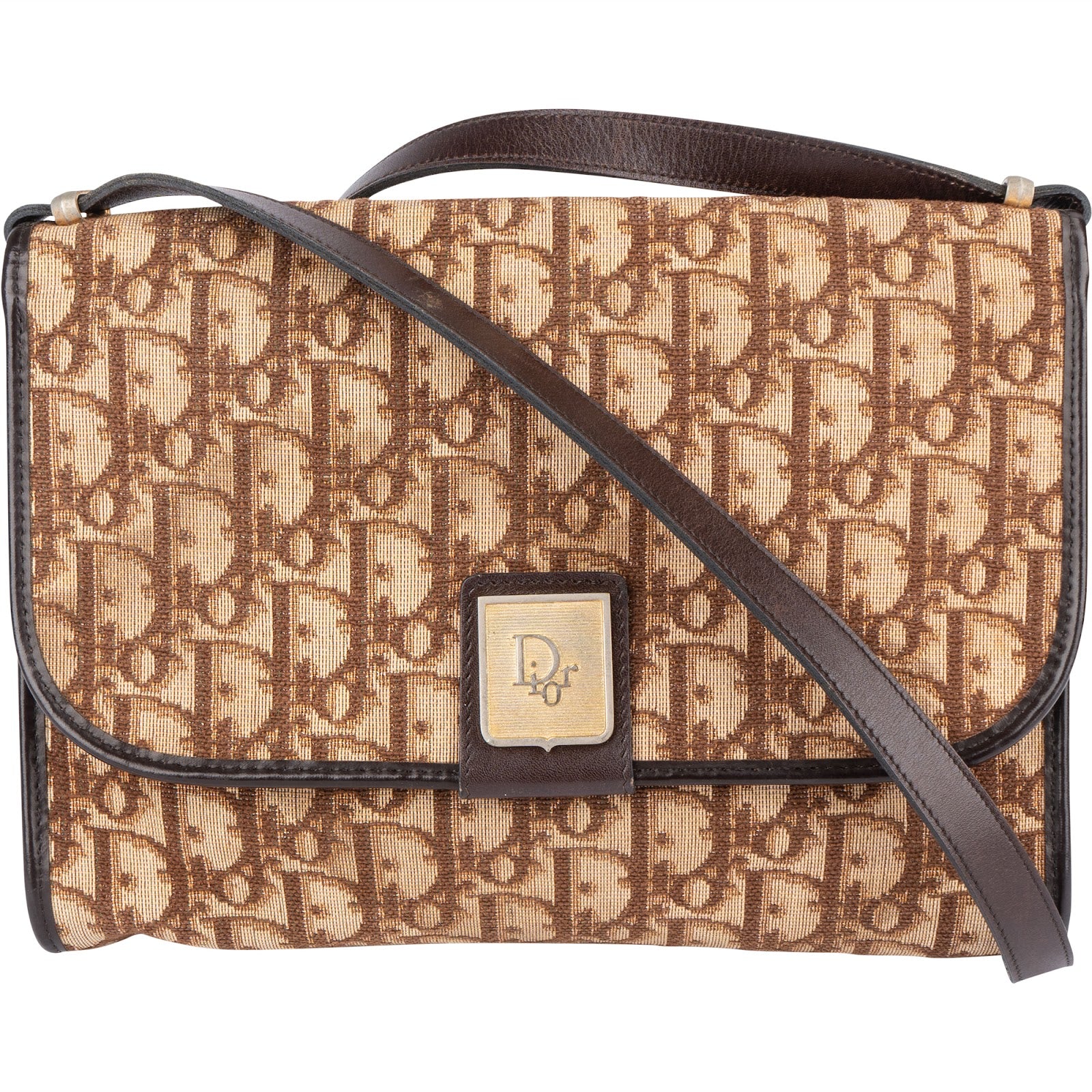 [🔄️B21 / F15] Dior Oblique Canvas Vintage Flap Shoulder Bag - vintageandkickz