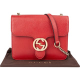 Gucci Grained Leather Interlocking GG Small Crossbody Bag