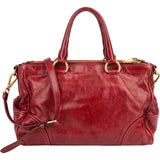 Prada Vitello Antic Leather Bauletto Handbag