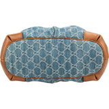 Gucci Monogram Denim GG Sukey Satchel Handbag