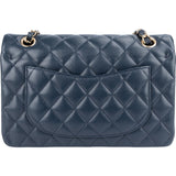 Chanel Quilted Caviar Leather Champagnee Gold Small Double Flap Shoulder Bag