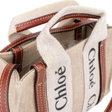 Chloé Canvas Mini Woody Tote Crossbody Handbag