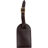 [🔄️B10 / F52] Louis Vuitton Dunkelbraun Leather Luggage Tag - vintageandkickz