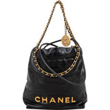 Chanel 22 Quilted Lambskin Drawstring Crossbody Bag