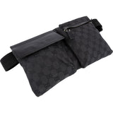 Gucci Monogram GG Canvas Black Belt Crossbody Bag