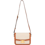 Celine Canvas & Calfskin Teen Triomphe Crossbody Bag