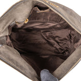Miu Miu Grey Vitello Lux Leather Bow Satchel Handbag