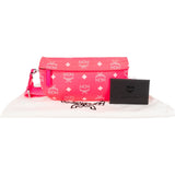 MCM Neon Pink Leather Visetos Belt Crossbody Bag