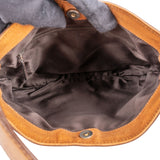 Yves Saint Laurent Leather Stitched Emblem Hobo Shoulder Bag