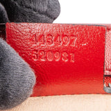 Gucci Black Matelassé Leather Red Edges GG Marmont Crossbody Bag