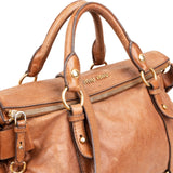 Miu Miu Vitello Lux Bow Satchel Handbag
