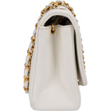 Chanel Quilted Lambskin 24K Gold Single Flap Diana Crossbody Bag
