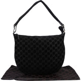 Gucci Monogram Suede GG Hobo Shoulder Bag