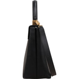 Salvatore Ferragamo Black Saffiano Leather Gancini Top Handle Handbag