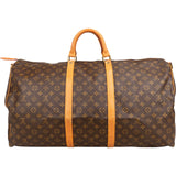Louis Vuitton Monogram Canvas Keepall 60 Bandoulière Travel Bag