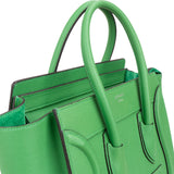 Céline Green Grained Calfskin Luggage Handbag
