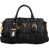 Prada Matelassé Nappa Gaufre Leather Bauletto Satchel Handbag