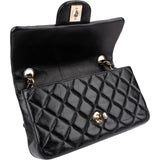 Chanel Quilted Leather Medium Double Flap Crossbody Bag