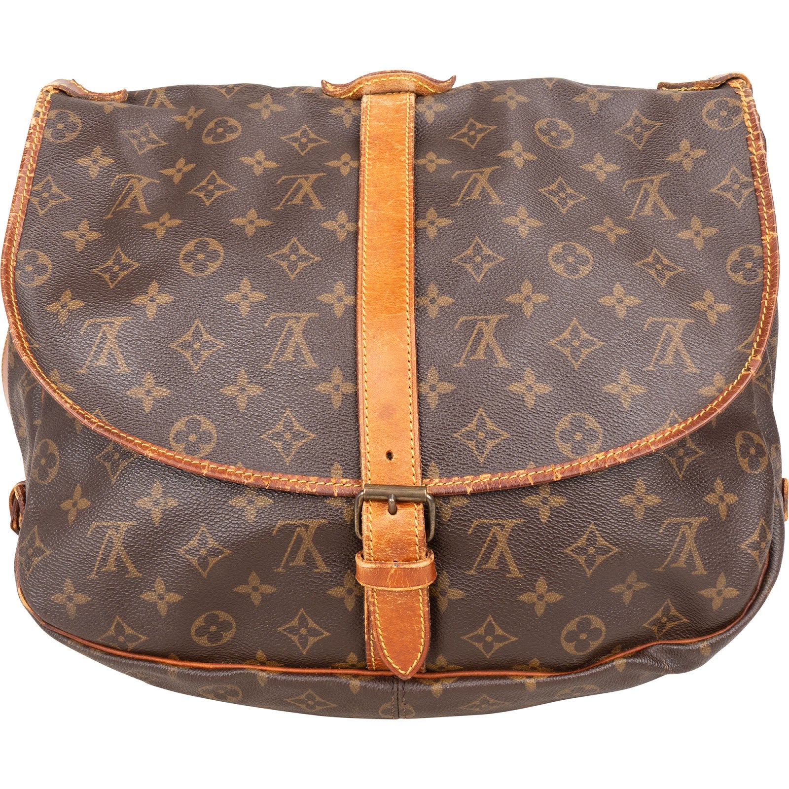 [🔄️B09 / F26] Louis Vuitton Monogram Canvas Saumur 30 Crossbody Bag - vintageandkickz