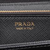 Prada Saffiano Leather Zip Around Wallet