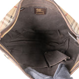 Burberry Haymarket Check Coated Canvas Bridle Hobo Shoulder Bag