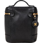 Chanel Caviar Leather Vanity Case Handbag - vintageandkickz