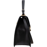 Gucci Black Leather Sylvie Large Top Handle Handbag