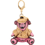 MCM Monogram Visetos Biker Bear Bag Charm