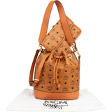 MCM Monogram Visetos Aren Drawstring Bucket Crossbody Bag