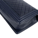 Chanel Quilted Lambskin Boy Single Flap Crossbody Bag