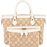 Louis Vuitton Denim Monogram Cabas Sabbia MM Handbag