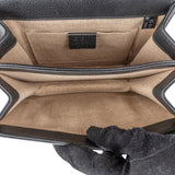 Gucci Pebbled Leather Interlocking GG Flap Crossbody Bag