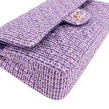 Chanel Quilted Sequin Tweed Medium Double Flap Shoulder Bag