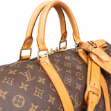 Louis Vuitton Monogram Canvas Keepall 50 Bandoulière Travel Bag