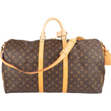 Louis Vuitton Monogram Canvas Keepall 55 Bandoulière Travel Bag