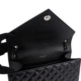 Saint Laurent Grain de Poudre Leather Medium Envelope Crossbody Bag
