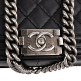 Chanel Quilted Lambskin Medium Boy Single Flap Crossbody Bag